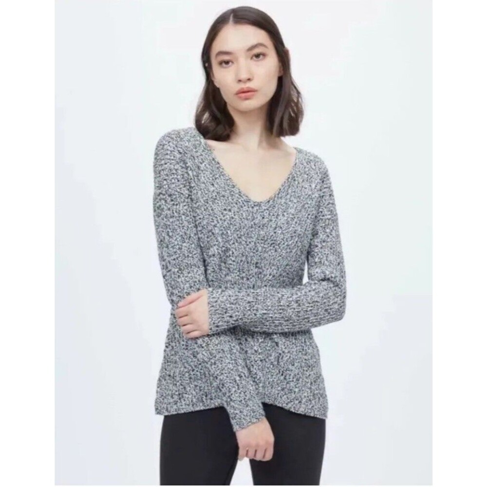 Style & Co Harringbone Gray Sweater Top Plus Size 1X Long Sleeves Pullover